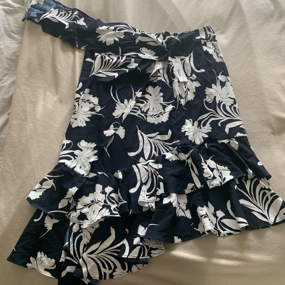 Worthington Skirts Navy Blue Floral Worthington Skirt From Jcpenney